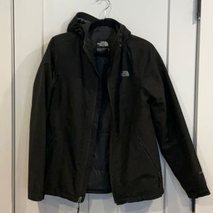 North face black raincoat